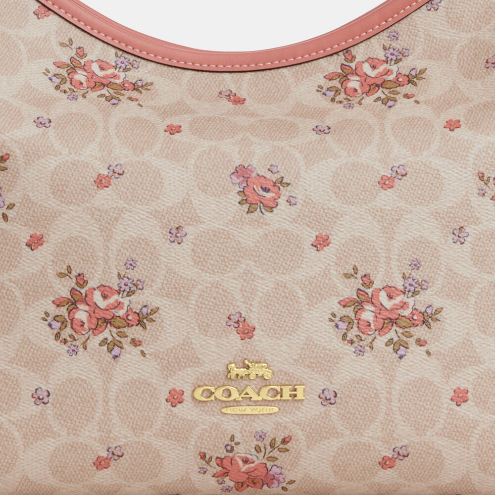 Laurel Shoulder Bag In Signature Canvas With Floral Print